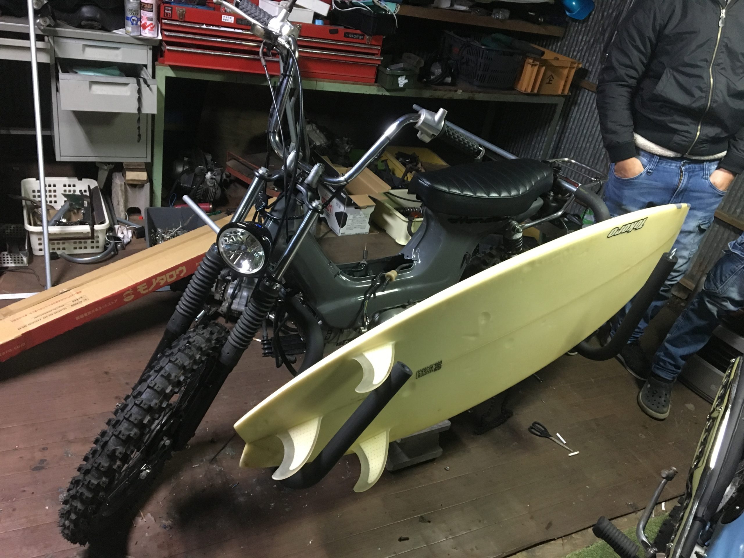 自作サーフボードラック付きバイクへの挑戦 保存版 Pimenta Garage